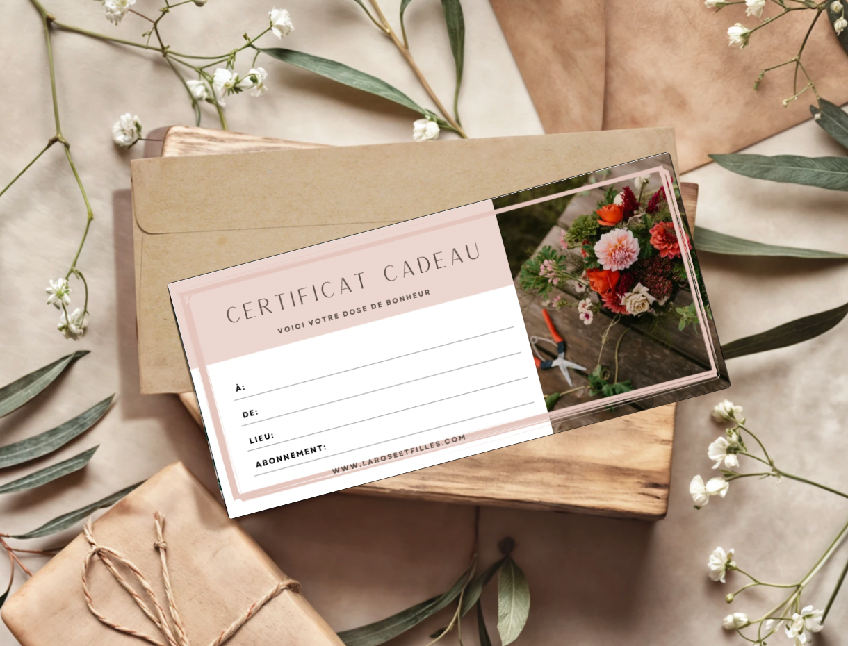 ABONNEMENT FLORAL 2025 + CERTIFICAT CADEAU